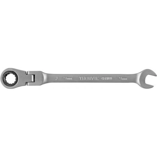 Ключ гаечный комбинированный трещоточный карданный, 9 мм