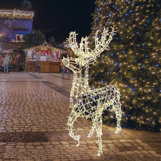 Фигура объемная Олень 115х195 см, 528 LED, IP65, цвет свечения теплый белый