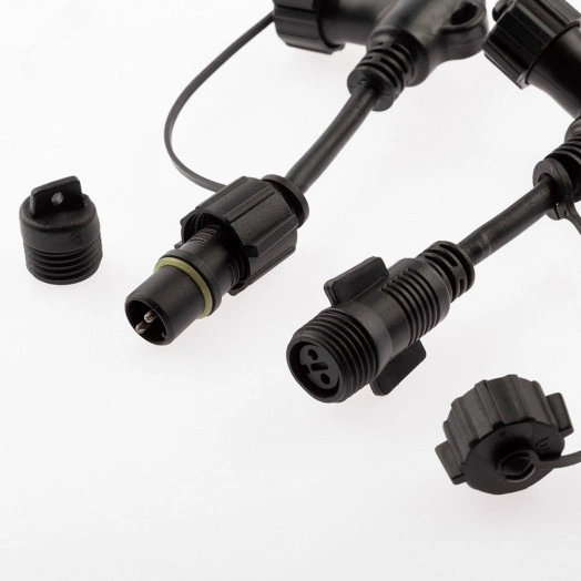 Разветвитель ERAPS-R для гирлянд IP65 20 гнезд 2 метра каучук черный ЭРА