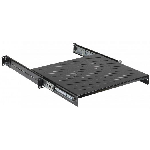 19' выдвижная полка глубиной 1000мм черная