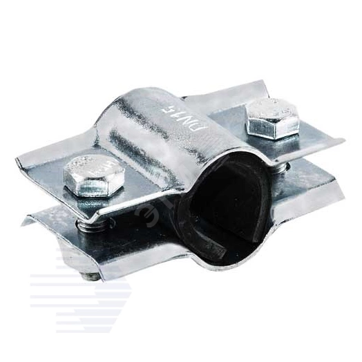 Хомут ремонтный двухсторонний стальной оцинкованный Ду 65 L=103 мм