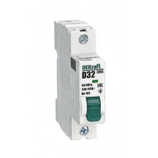 Выключатель автоматический модульный 1п D 32А 6кА ВА-103 SchE 12340DEK