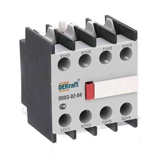 Приставка контактная ПК-03 лицев. доп. контакты 4НЗ SchE 24104DEK