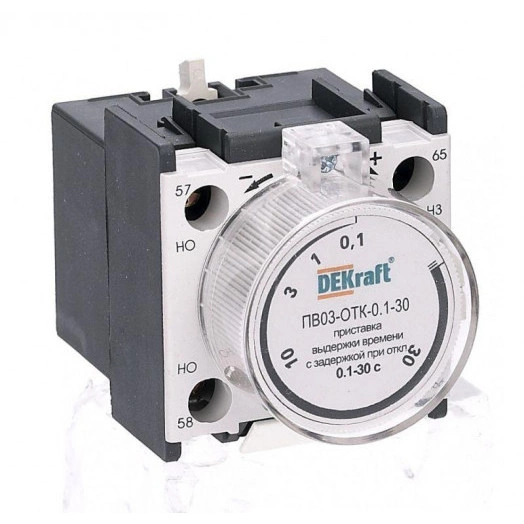 Приставка выдержки времени ПВ-03 1з+1р с задержкой при откл. 0.1-30с SchE 24115DEK