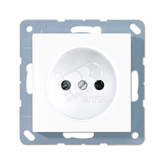 Розетка штепсельная 16A 250V без заземления белый