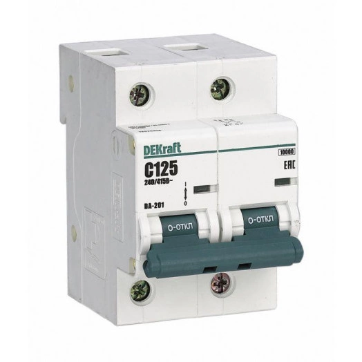 Выключатель автоматический модульный 2п C 125А 10кА ВА-201 SchE 13026DEK