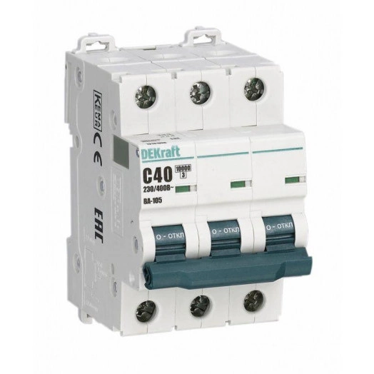 Выключатель автоматический модульный 3п D 6А 10кА ВА-105 SchE 13223DEK