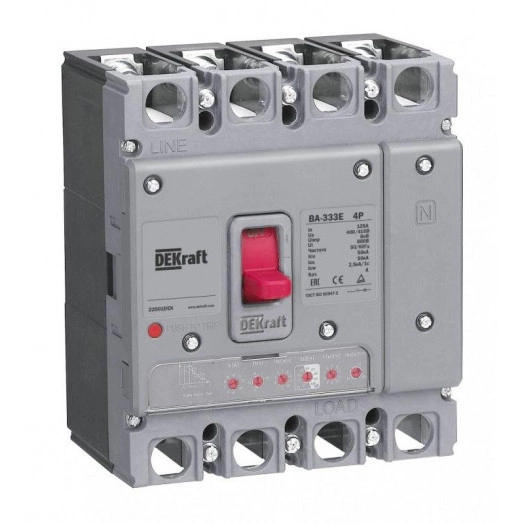 Выключатель автоматический силовой с электрон. расцеп. 4P 63А 50кА ВА-333E SchE 22495DEK