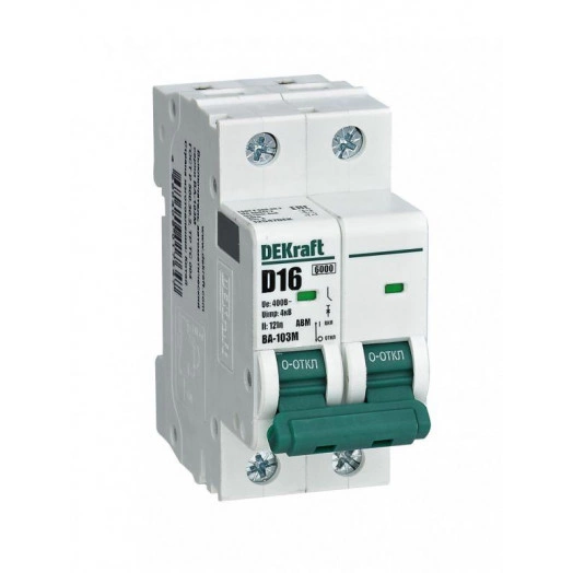 Выключатель автоматический модульный 2п D 20А 6кА ВА-103M без теплозащиты SchE 12548DEK