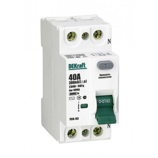 Выключатель дифференциального тока (УЗО) 2п 80А 300мА тип AC 6кА УЗО-03 SchE 14072DEK