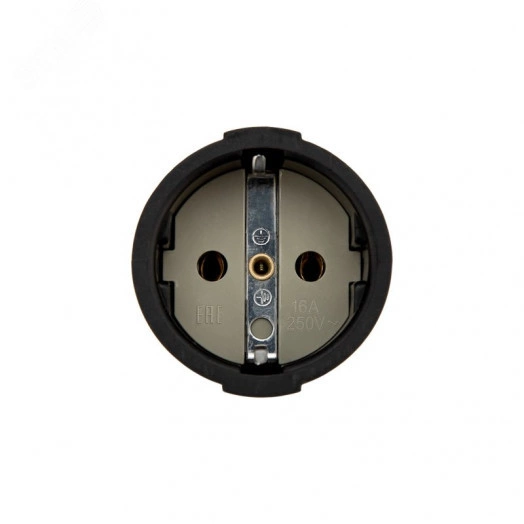 Розетка разборная Евро с з/к 16А черная REXANT