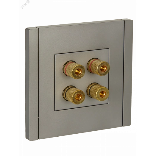FORTE&PIANO Аудиорозетка 4-местная FP539 сталь IEK