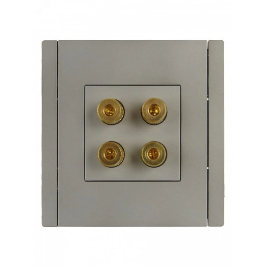 FORTE&PIANO Аудиорозетка 4-местная FP539 сталь IEK