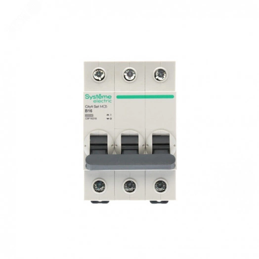 Выключатель автоматический трехполюсный (АВ) B 16А 3P 6kA 400В City9 Set