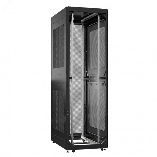 Шкаф серверный 52U 800х1200 передняя дверь: без. задняя дверь: двустворчатая перфорированная IP20. боковые панели: перфорированные. цвет: черный RAL9005 