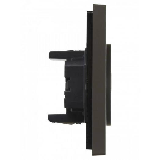 FORTE&PIANO Розетка 2-местная без заземления с защитными шторками безвинтовое крепление 10А FP325 серый IEK