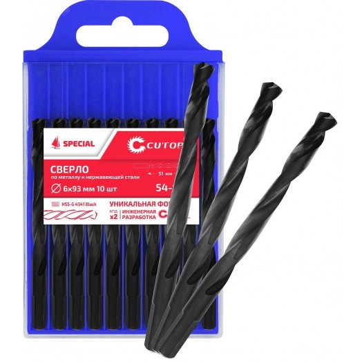 Сверло по металлу Special, HSS-G, 4,8 х 86/46 мм, 10 шт.