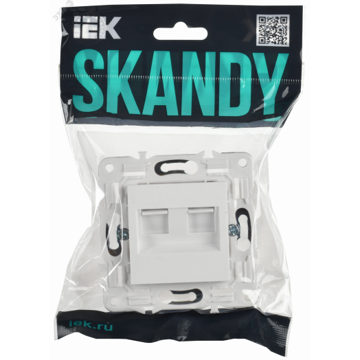 SKANDY Розетка компьютерная двойная RJ45 кат.5E SK-K03W арктический белый IEK