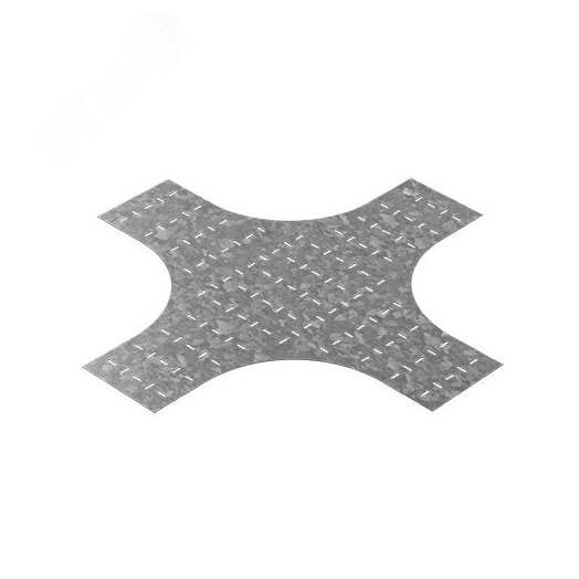 Донная вставка для крестообразного разветвителя для лотков НЛО 500 мм радиус 600 мм, толщ. 1,0 мм, Сендзимир цинк