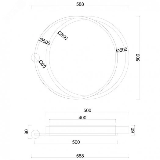 Светильник Потолочный ARTE LAMP ALSAFI A2657PL-1WH 1*LED Металл Белый