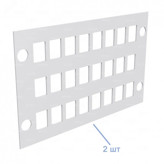 Кросс оптический настенный частично укомплектованный 48 портов SC (планка SC 24 порта - 2шт, сплайс-кассета-2шт) серый RAL 7035