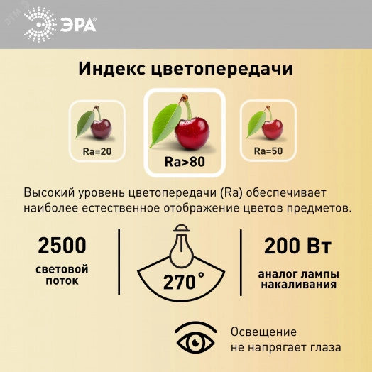 Лампа LED POWER T70-25W-4000-E27 R E27 R 25 Вт нейтральный белый свет колокол RED LINE ЭРА колокол RED LINE ЭРА