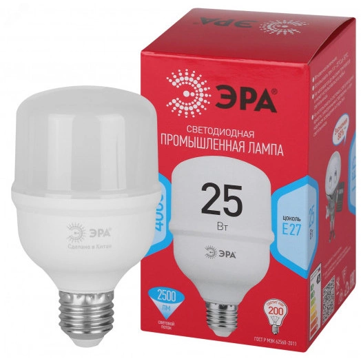 Лампа LED POWER T70-25W-4000-E27 R E27 R 25 Вт нейтральный белый свет колокол RED LINE ЭРА колокол RED LINE ЭРА