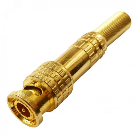 Разъем TS BNC GOLD штекер под винт с пружиной металл