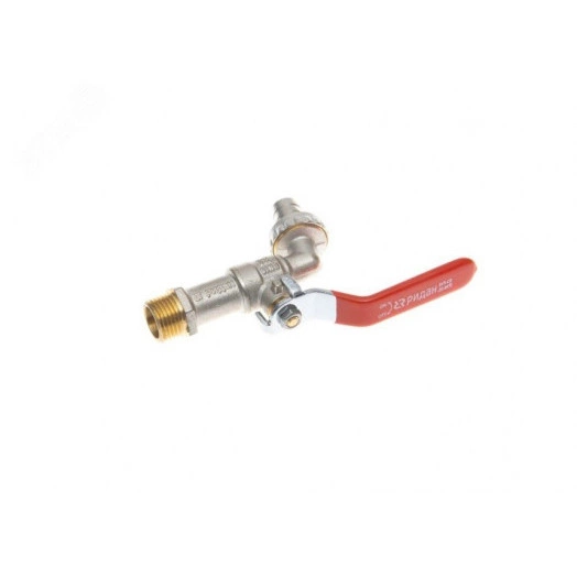 Кран шаровой BVR-CR спускной c наружной резьбой и насадкой под шланг PN10 DN 15 T от -20C+90 град материал корпуса латунь