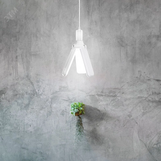 Лампа светодиодная LED 50вт Е27 белый 3 лепестка трансформер