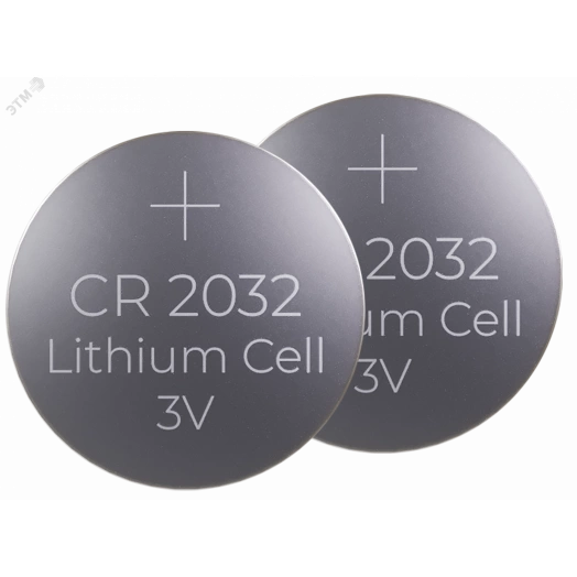 Батарейка дисковая литиевая CR2032 (2шт/блистер) IEK