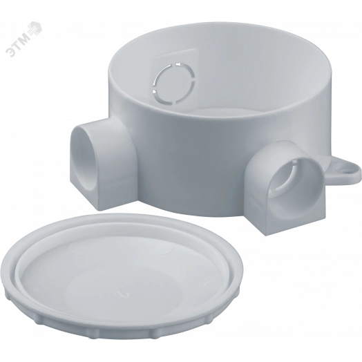 Коробка NSS-DB-70-35-WH распаячная открытого монтажа трехрожковая белая d70x35