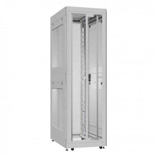 Шкаф серверный 42U 800х1200 передняя дверь: двустворчатая перфорированная IP20. задняя дверь: двустворчатая глухой металл IP51. боковые панели: перфорированные. цвет: серый RAL7035 