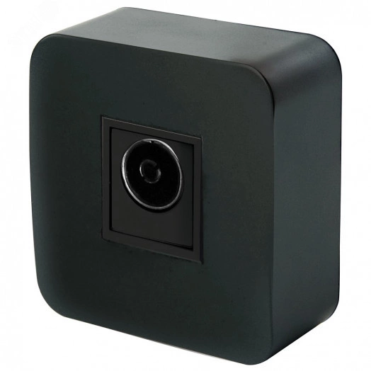 Розетка телевизионная 75 Ом 5-862МГц серия София черный STEKKER