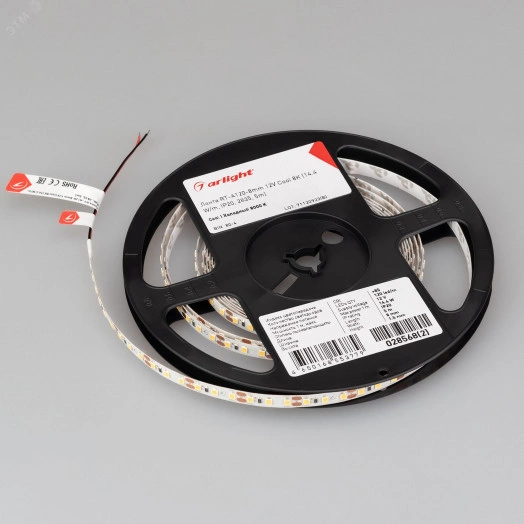 Лента RT-A120-8мм 12V Cool 8K (14.4 W/m, IP20, 2835, 5м) (Открытый)