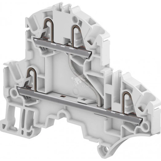 Клемма втычная ZK2.5-D1 2 уровня 1 цепь серая 2.5 мм.кв 4 зажима