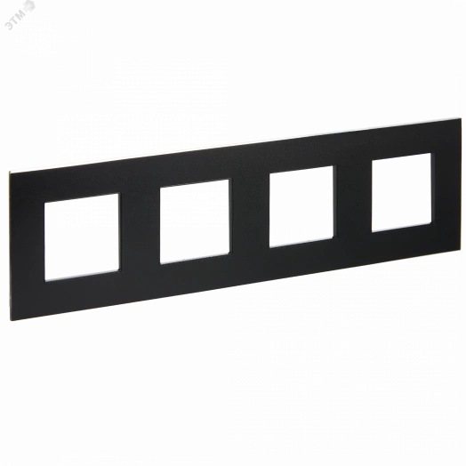 SKANDY Рамка 4-местная SK-F34Bl металл черный IEK