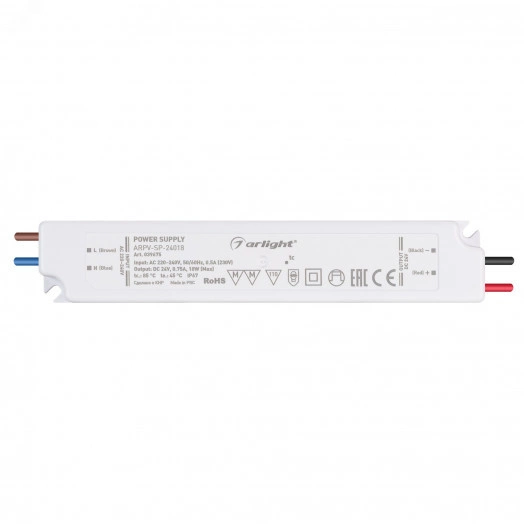Блок питания ARPV-SP-24018 (24V, 0.75A, 18W) (Arlight, IP67 Пластик, 5 лет)