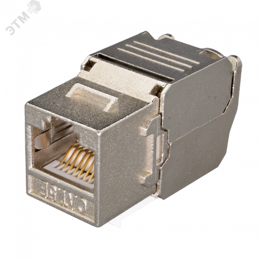 Модуль розеточный Keystone Jack 8P8C (RJ-45) FTP Cat.5e заделка без инструмента 180 град.(DIY)