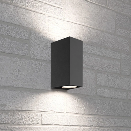 Светильник ДБУ вверх/вниз 2хGU10 без ламп IP65 черный