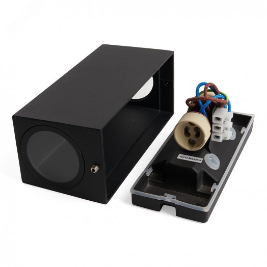 Светильник ДБУ вверх/вниз 2хGU10 без ламп IP65 черный