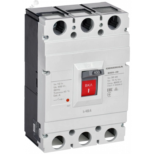 Выключатель автоматический ВА66-39 3Р 400А 35кА GENERICA