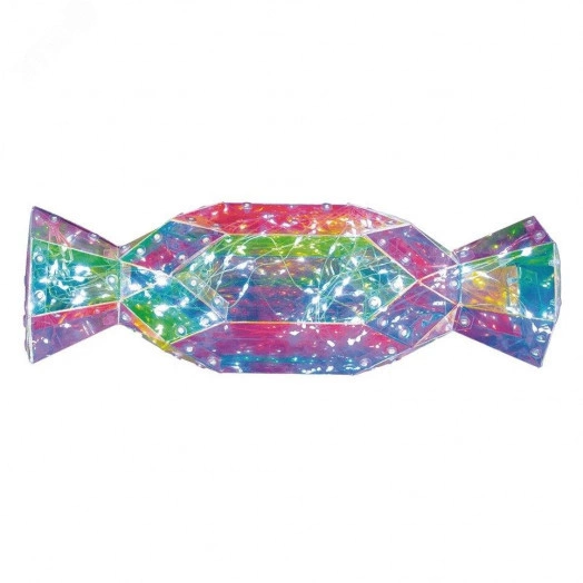 Светильник декоративный Конфета на батарейках 3AA не в комплекте 100 светодиодов  Белый свет Цвет корпуса радужный TM Uniel ULD-R510 3АА CANDY