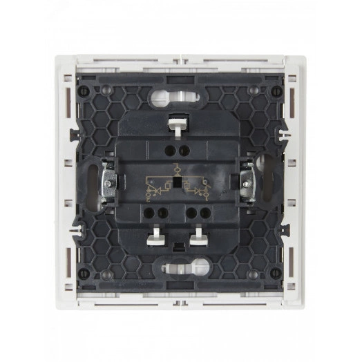 FORTE&PIANO Выключатель 2-клавишный с индикацией 10А FP206 белый IEK