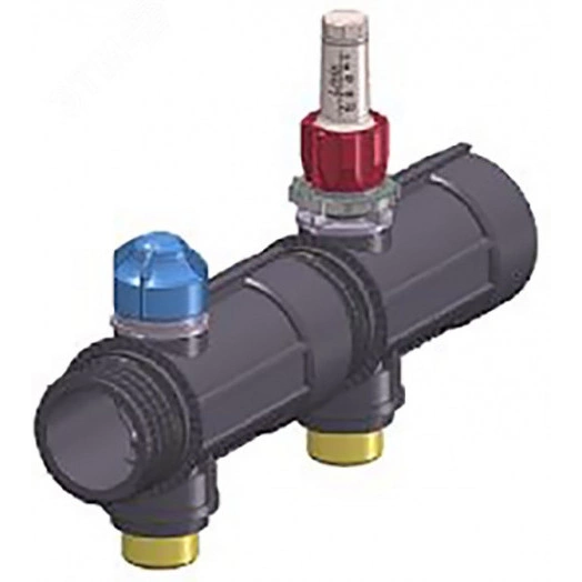 Сегмент промышленного коллектора Magna 1 1/2 с расходомером, ответвление 3/4 НР, евроконус