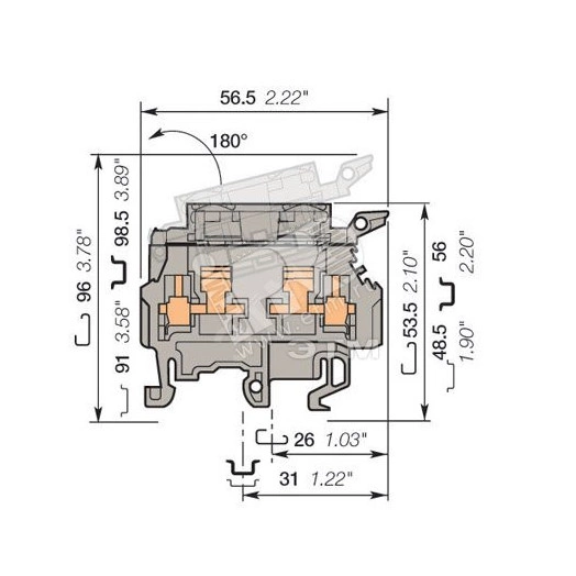 Клемма винтовая с держателем предохранителя M4/8SF4мм.кв