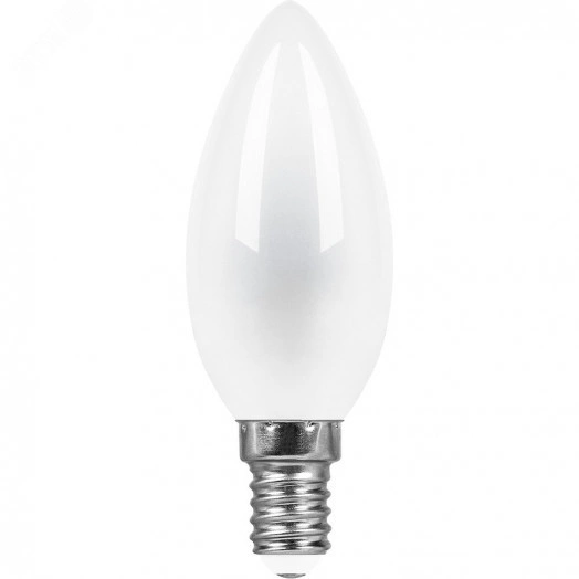Лампа светодиодная LED 9вт Е14 белый матовая свеча FILAMENT