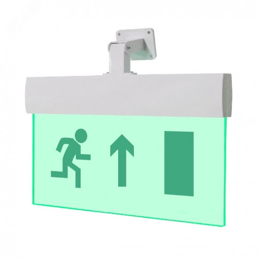 Оповещатель световой М-12-УЛЬТРА Человек вправо стрелка вверх в дверь (универсальное крепление)