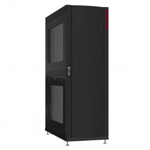 Шкаф серверный 42U 800х1200 передняя дверь: одностворчатая глухой металл IP51. задняя дверь: без. боковые панели: перфорированные. цвет: черный RAL9005 