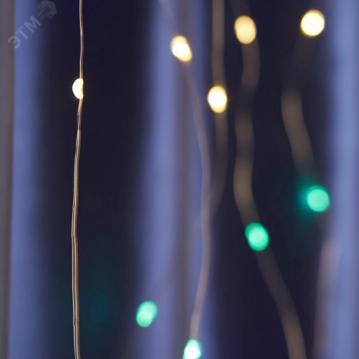 Гирлянда занавес LED мультиколор 2х2м USB+пульт ДУ